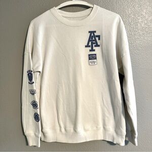 Abercrombie Kids New York Tigers Sleeve Fleece Sweatshirt in Size 15-16 White